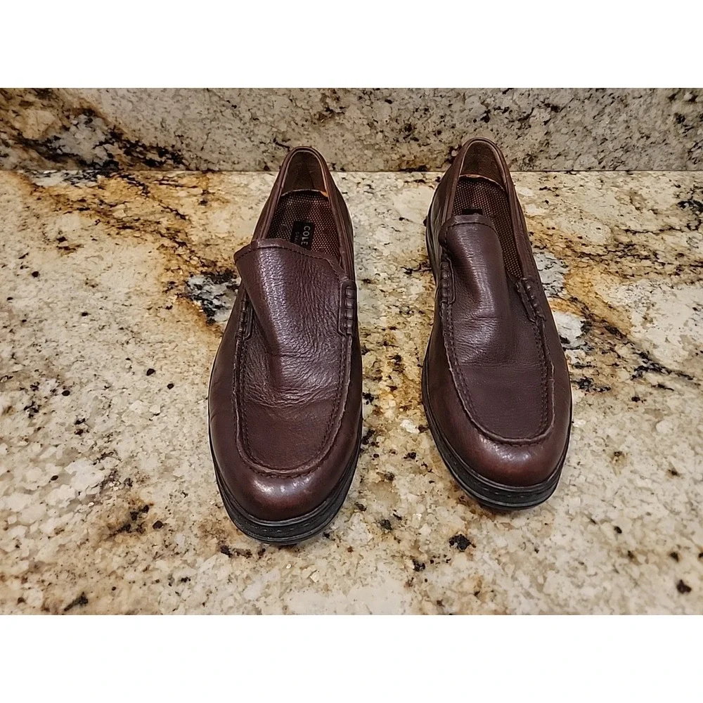 COLE HAAN Grand.OS  Soft Brown Leather Driving Slip On Loafer Mens 11.5 M.  Mint